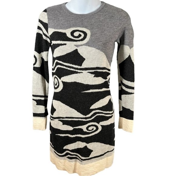 Diane Von Ferstenberg Berlin Long Sleeve Fitted Wool Sweater Dress XS - Picture 2 of 10